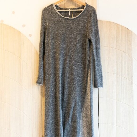 Free People | Space Gray High Side Slits Tunic - Picture 1 of 4